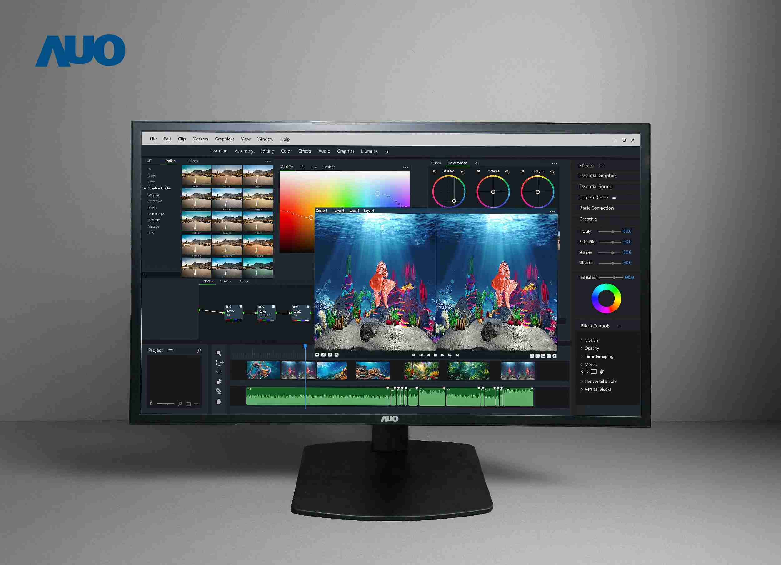 万利开发32吋2D/3D专业桌上型显示器，，，，拥有8K4K超高分辨率，，并以低串扰算法优化3D显示效果，，，，搭载自动眼球追踪功能，，，，能实时调整3D图像，，，进行实时2D与3D无缝共存窗口，，，提供图像设计工作者突破二维接口的崭新工作氛围与效率